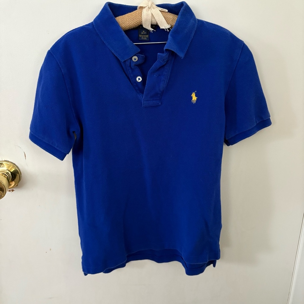 Ralph Lauren Polo blue short sleeve shirt medium 10-12